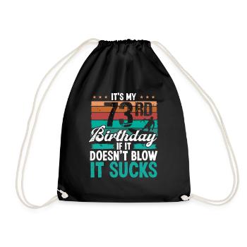73 Year Old Kitesurfer Funny Kiteboarder Humor - Turnbeutel - Schwarz - Vorne