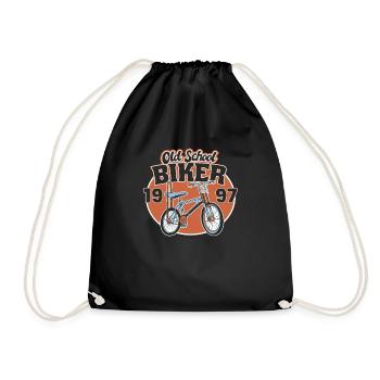 Old School Biker 1997. 26. Geburtstag - Turnbeutel - Schwarz - Vorne
