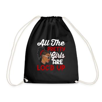 LOCD Cultures African Black Pride History - Drawstring Bag - black - Front