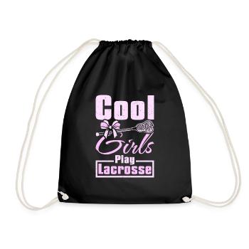 Cool girls play Lacrosse - Turnbeutel - Schwarz - Vorne
