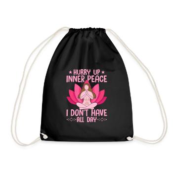 Dépêchez-vous Paix intérieure Je n’ai pas toute la journée Yoga Med - Sac de sport léger - noir - Devant