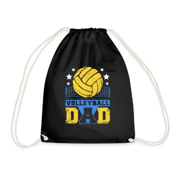 Fathers day Daddy Volleyball Dad - Turnbeutel - Schwarz - Vorne
