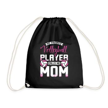 My favorite volleyball player calls me mom - Turnbeutel - Schwarz - Vorne