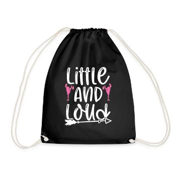 Little and Loud Cheerleading Gymnastic Sport - Turnbeutel - Schwarz - Vorne