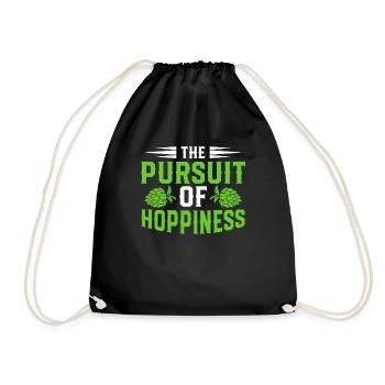 The Pursuit Of Hoppiness Bierbrauer Bier Hopfen - Drawstring Bag - black - Front
