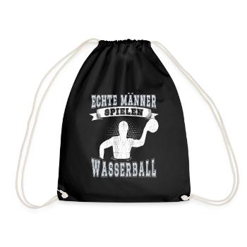 Wasserballer Wassersport Sport Wasserball - Turnbeutel - Schwarz - Vorne