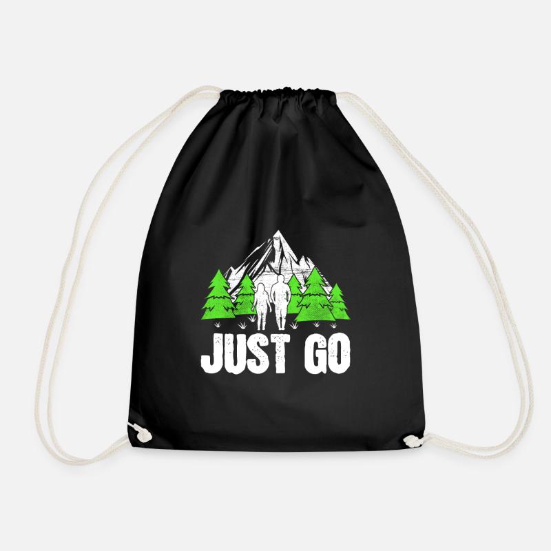 Just Go - Drawstring Bag - black