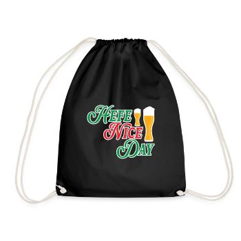 Hefe Nice Day Alkohol Brauer Bierbrauen Bier - Turnbeutel - Schwarz - Vorne