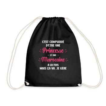 Princesse Marocaine - Sac de sport léger - noir - Devant