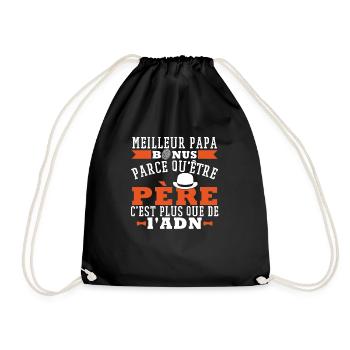 Meilleur Papa Bonus - Sac de sport léger - noir - Devant