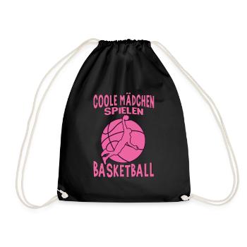 Basketball Training Trikot Coole Frauen Spielen - Turnbeutel - Schwarz - Vorne
