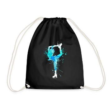 Splash Art Wintersport Ice Dance Figure skating - Turnbeutel - Schwarz - Vorne