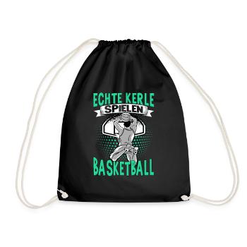 Basketball Training Trikot Coole Jungs Spielen - Turnbeutel - Schwarz - Vorne