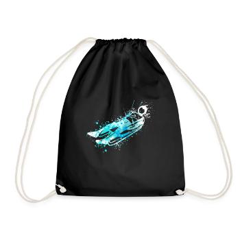 Splash Snow Luge Sled - Drawstring Bag - black - Front