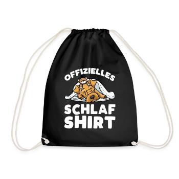 Welsh Terrier Hund Mit Kuscheltier Schlaf - Turnbeutel - Schwarz - Vorne