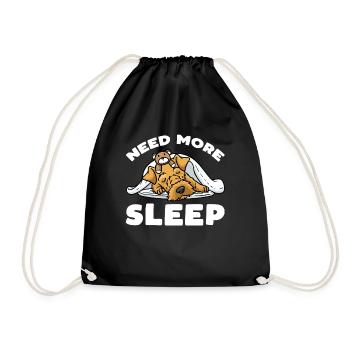 Chien Welsh Terrier avec dort en peluche - Sac de sport léger - noir - Devant