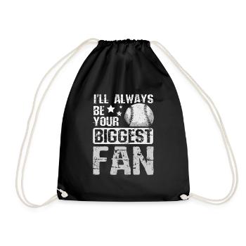 Je serai toujours ton plus grand fan de baseball - Sac de sport léger - noir - Devant
