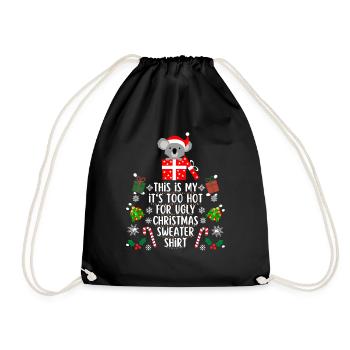 Chemise pull de Noël trop chaude pour moche - Sac de sport léger - noir - Devant