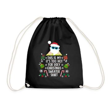Trop chaud pour une chemise de noël moche - Sac de sport léger - noir - Devant