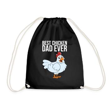 Meilleur père de poulet de tous les temps - Sac de sport léger - noir - Devant