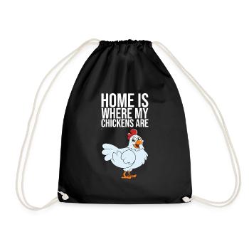La maison est l’endroit où sont mes poules - Sac de sport léger - noir - Devant