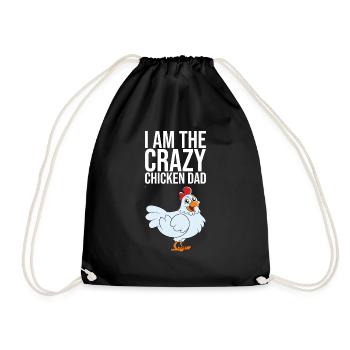 Je suis le père fou de poulet - Sac de sport léger - noir - Devant