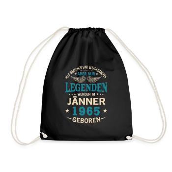 Alle Menschen Sind Gleich Geboren Jänner 1965 - Turnbeutel - Schwarz - Vorne