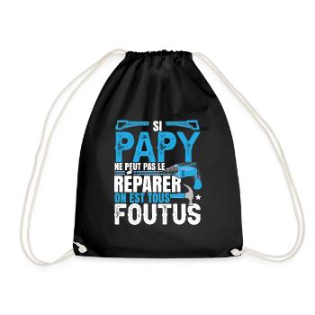 Bricoleur Papy Bricolage - Sac de sport léger - noir - Devant