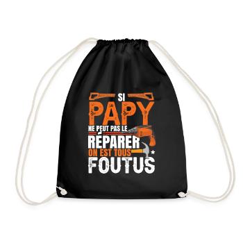 Papy Bricolage Bricoleur - Sac de sport léger - noir - Devant