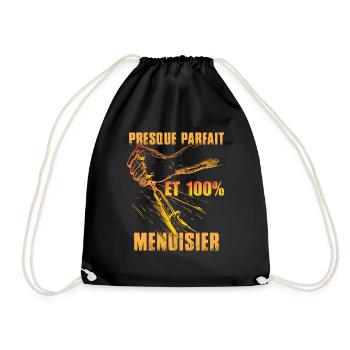 Charpentier Menuisier Humor - Sac de sport léger - noir - Devant