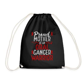 Oral Cancer Awareness Movement Mom Ribbon Mother - Turnbeutel - Schwarz - Vorne