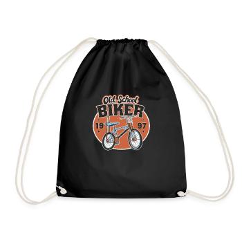 Old School Biker 1997. 26. Geburtstag - Turnbeutel - Schwarz - Vorne