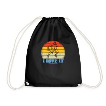 Basketball Geschenkidee Sport Design - Turnbeutel - Schwarz - Vorne