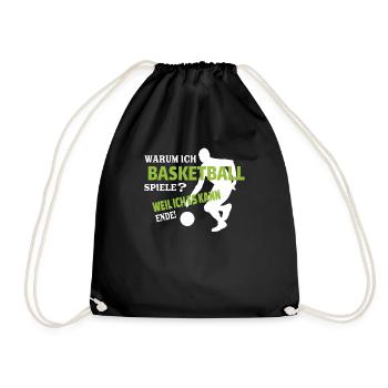 Basketball Geschenkidee Sport Design - Turnbeutel - Schwarz - Vorne