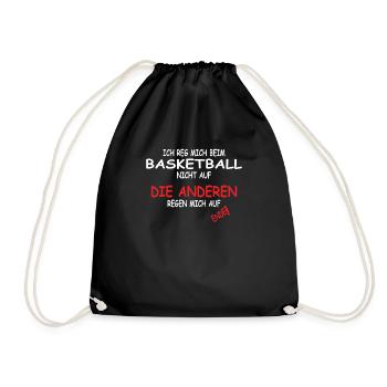 Basketball Geschenkidee Sport Design - Turnbeutel - Schwarz - Vorne