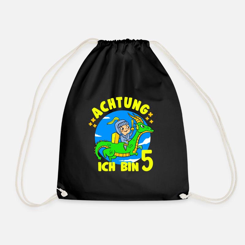 2. Geburtstag Junge Ritter Geburtstagsmotiv Idee - Turnbeutel - Schwarz