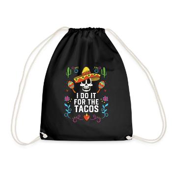 Je le fais pour les tacos mangeur de tacos cuisine mexicaine - Sac de sport léger - noir - Devant