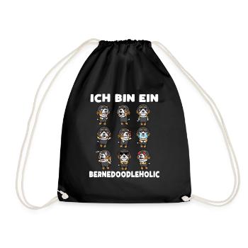 Bernedoodle Hund Bernedoodleholic - Turnbeutel - Schwarz - Vorne