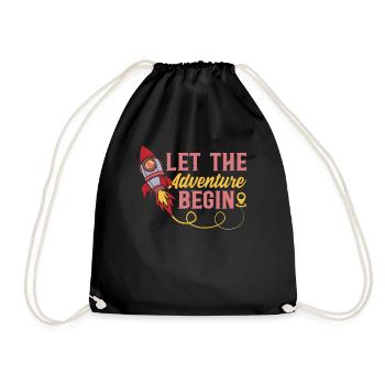 Space Rocket Aerospace Space Ship - Let The Advent - Turnbeutel - Schwarz - Vorne