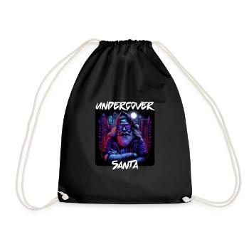 Sous couverture Père Noël dans la ville 4 - Sac de sport léger - noir - Devant