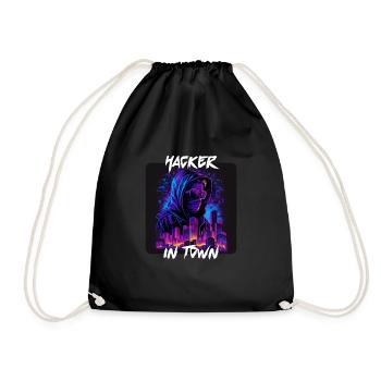 Hacker dans la ville 3 - Sac de sport léger - noir - Devant