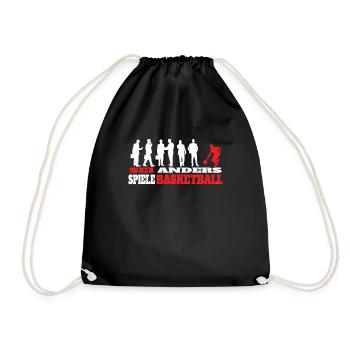 Basketball Geschenkidee Sport Design - Turnbeutel - Schwarz - Vorne