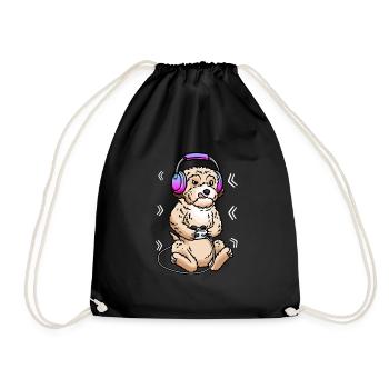 Maltipoo Dog Jeux vidéo - Sac de sport léger - noir - Devant