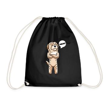 Maltipoo Hund Stur Nein - Turnbeutel - Schwarz - Vorne