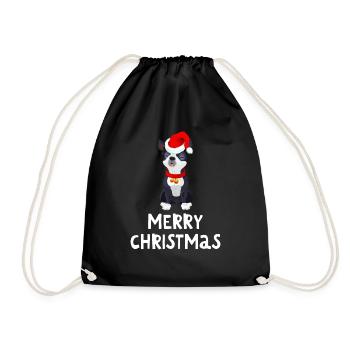Merry Christmas Lustiges Weihnachtsshirt - Turnbeutel - Schwarz - Vorne