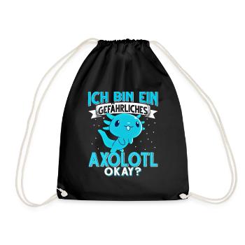 Axolotl - Turnbeutel - Schwarz - Vorne