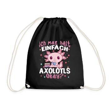Axolotl - Turnbeutel - Schwarz - Vorne
