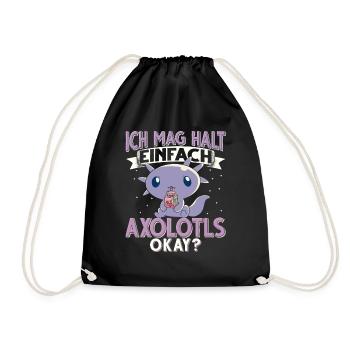 Axolotl - Turnbeutel - Schwarz - Vorne