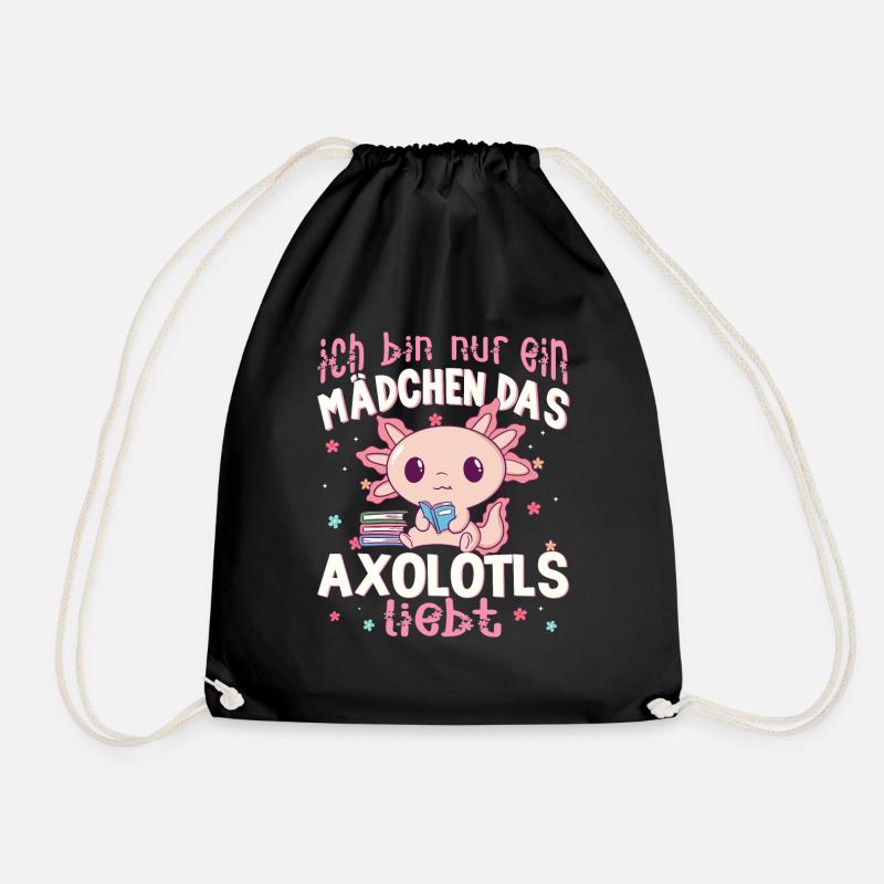 Axolotl - Turnbeutel - Schwarz