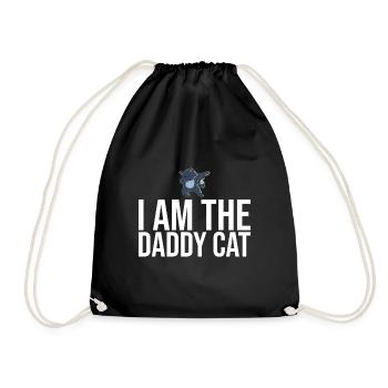 Dabbing Cat Funny Cat - Drawstring Bag - black - Front